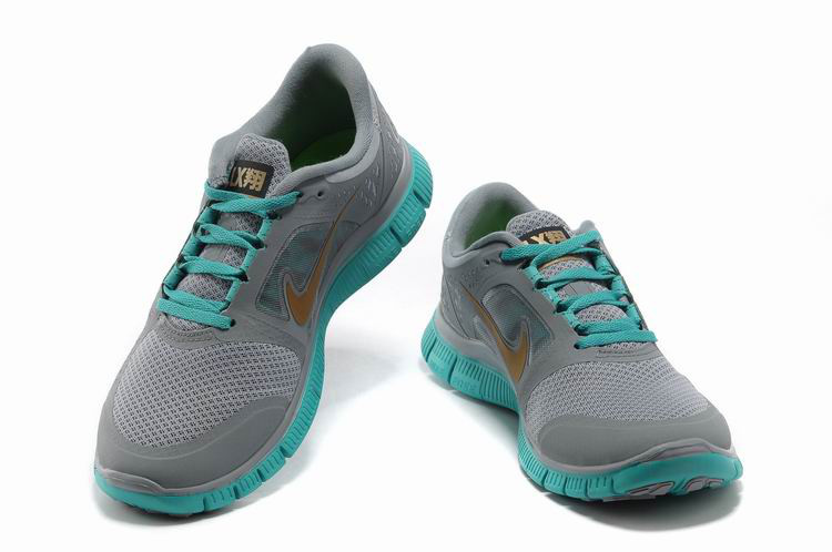 Hot Nike Free5.0 Men Shoes Gray/Lightseagreen/Goldenrod